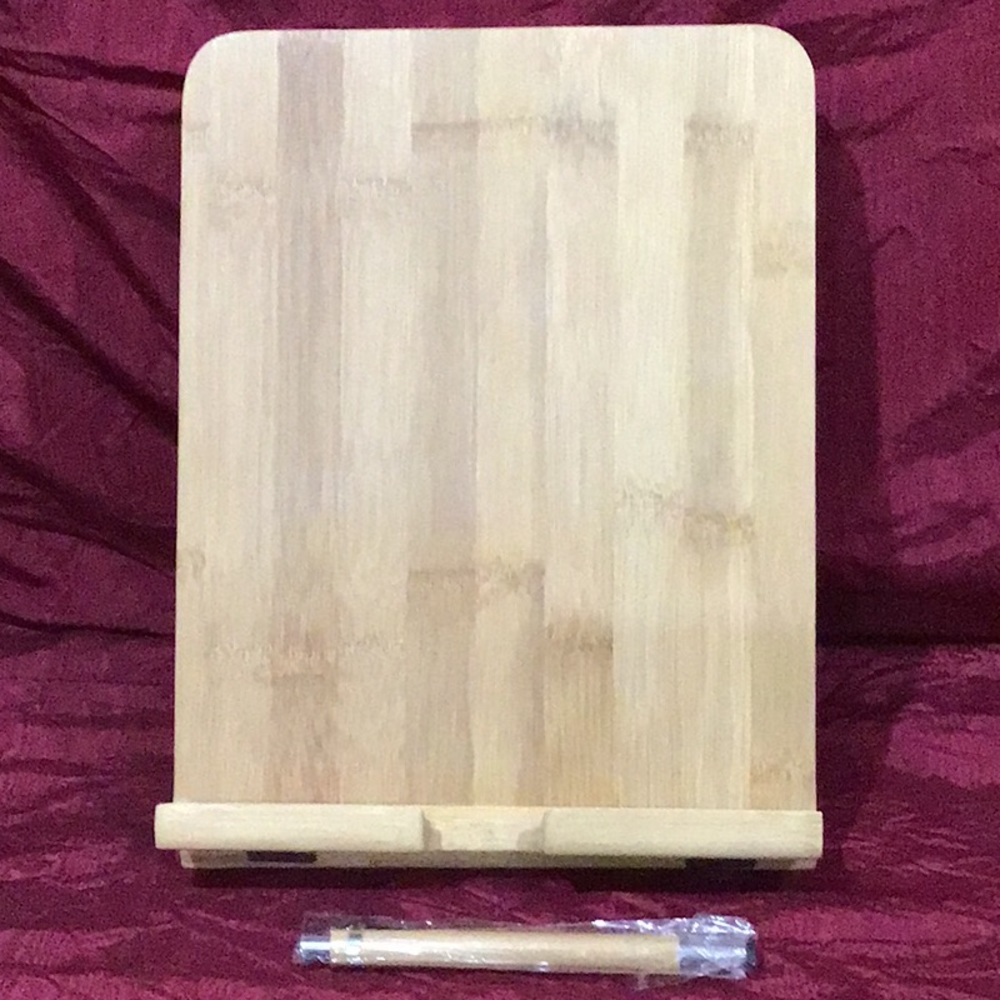 Bamboo wood iPad stand